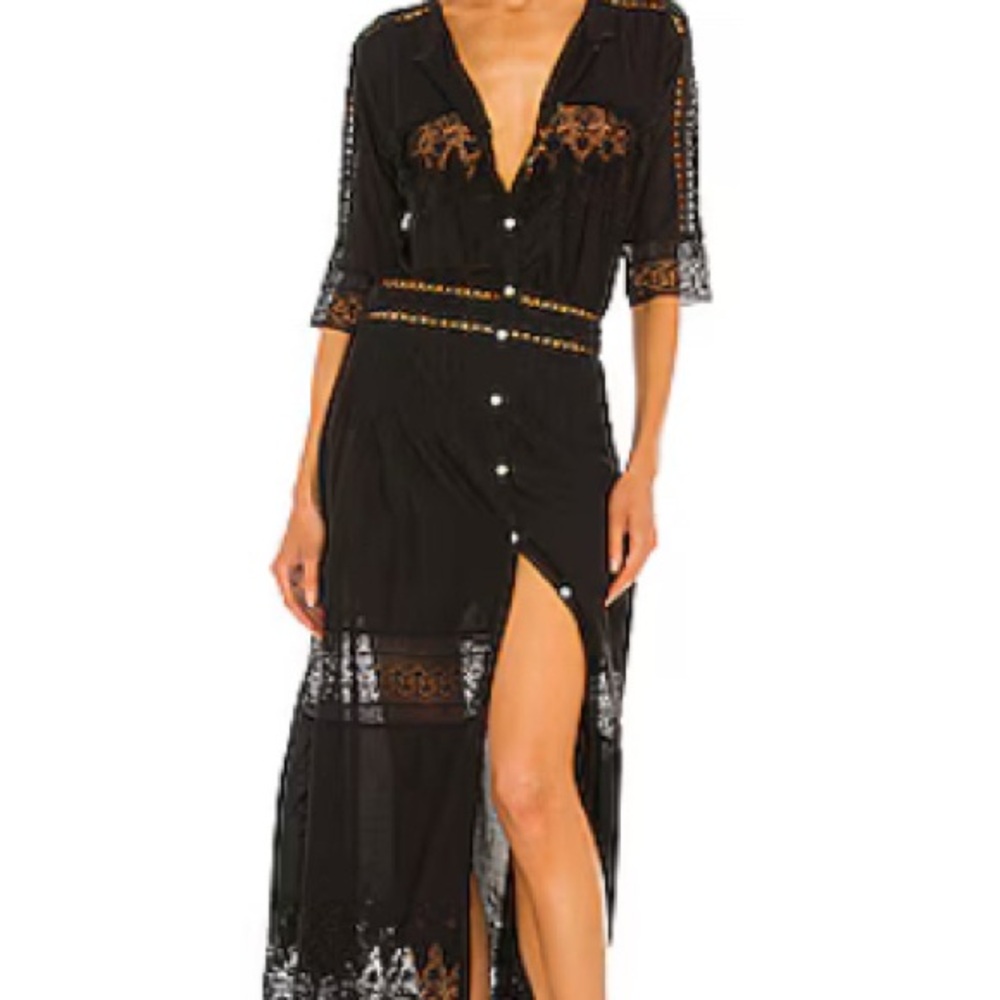 LoveShackFancy Black Maxi Dress